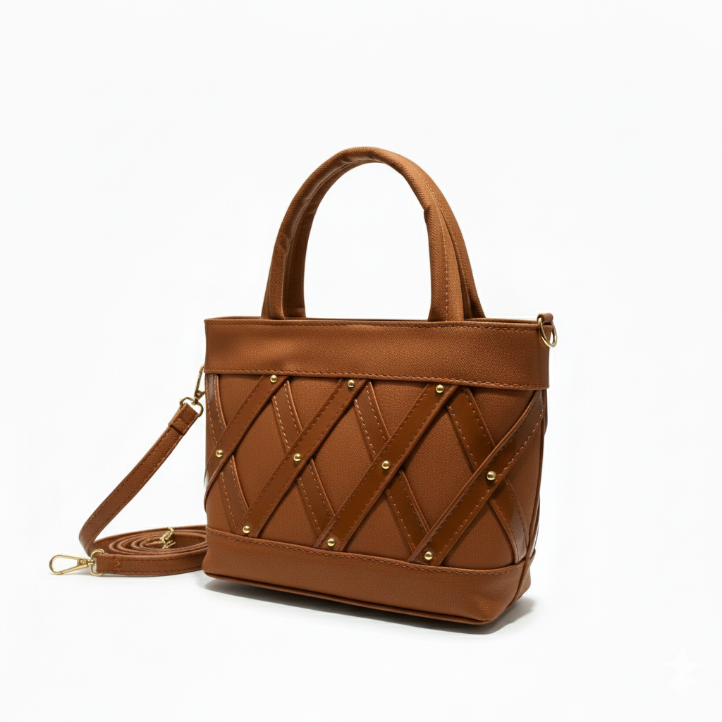 CELINA - Bolsa mini de doble asa de diseño trenzado