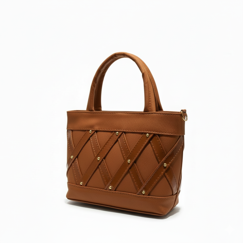 CELINA - Bolsa mini de doble asa de diseño trenzado