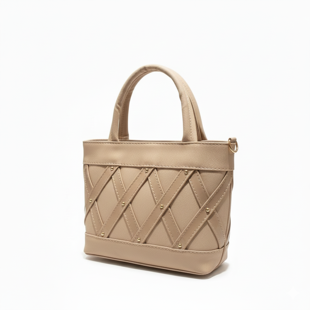 CELINA - Bolsa mini de doble asa de diseño trenzado