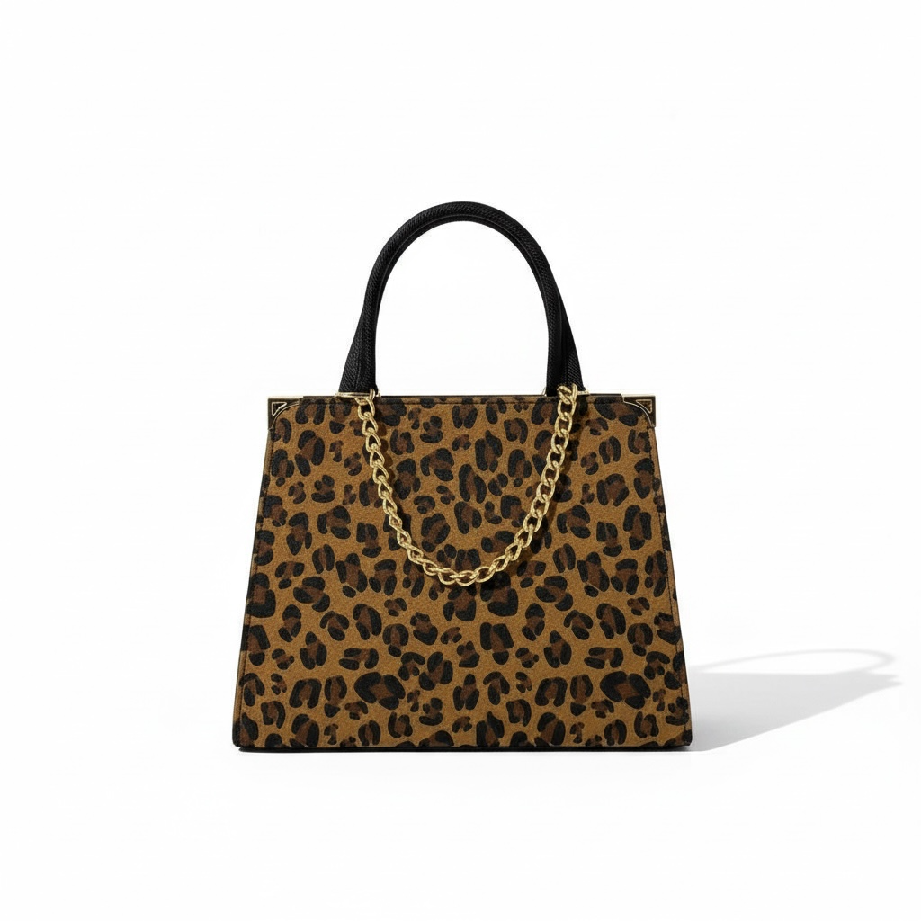 VERA - Bolso mini de doble asa con estampado animal print