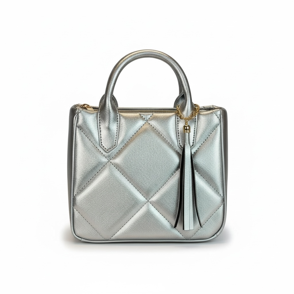 ABRIL - Bolso mini de textura acolchada con doble asa