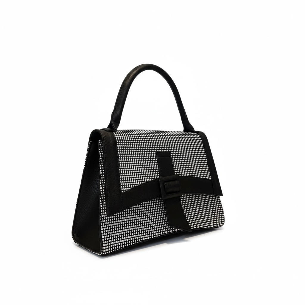 SELENE — Bolso de Mano Estructurado con Hebilla Frontal