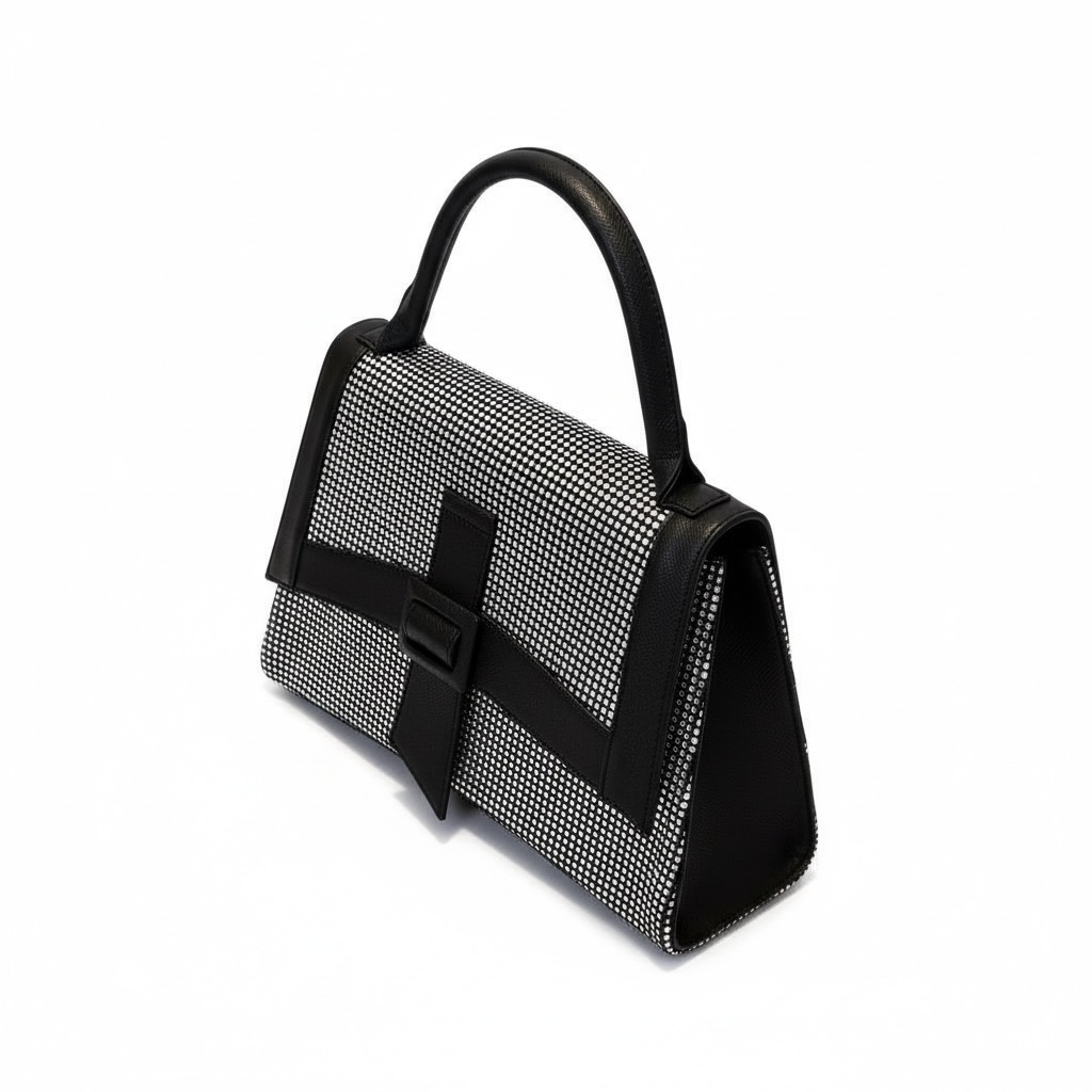 SELENE — Bolso de Mano Estructurado con Hebilla Frontal