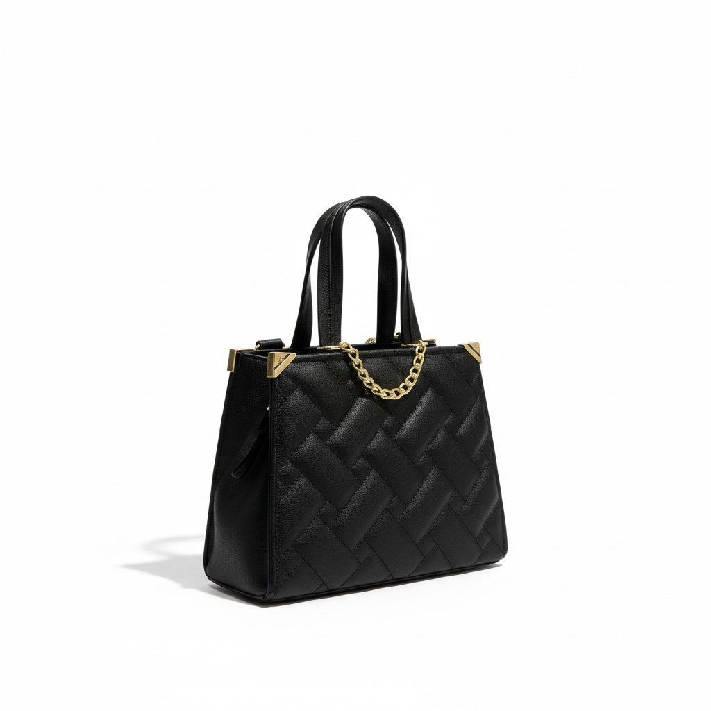 NERO — Bolso de Mano con Entramado Geométrico