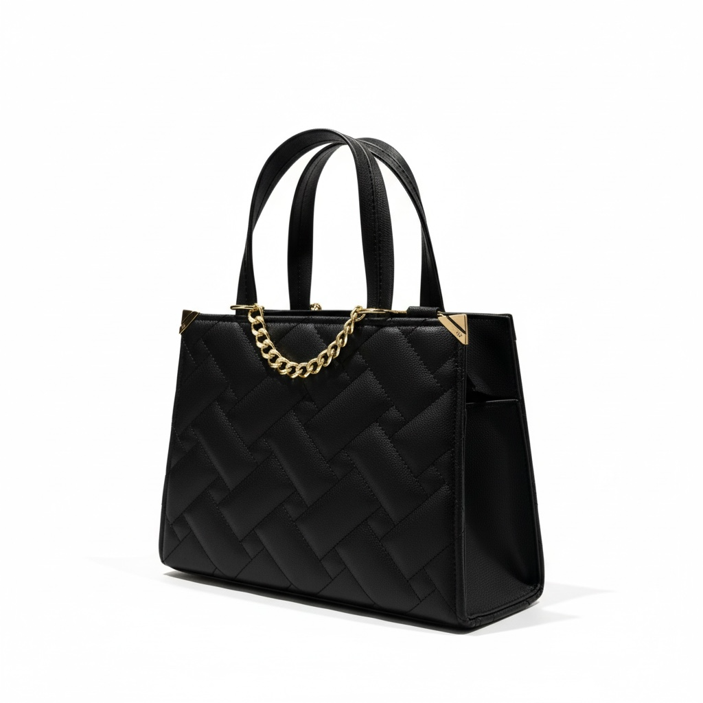 NERO — Bolso de Mano con Entramado Geométrico