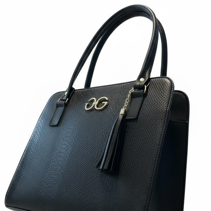 VÉNETO — Bolso de Mano Snake Skin con Herraje Doble G