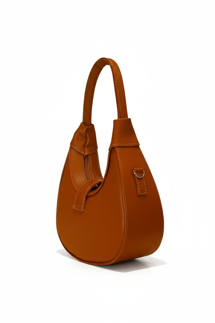 SIENA – Bolsa hobo con grabado floral y hebilla decorativa