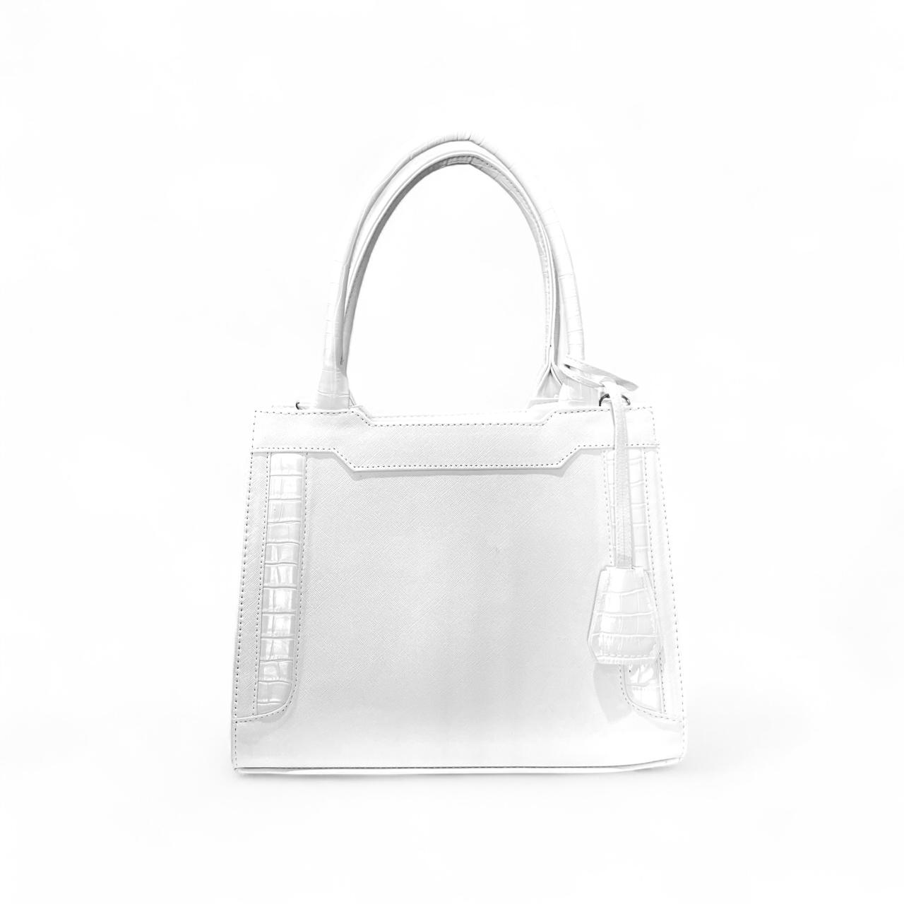 LILI - Bolsa mediana elegante con detalles tipo cocodrilo