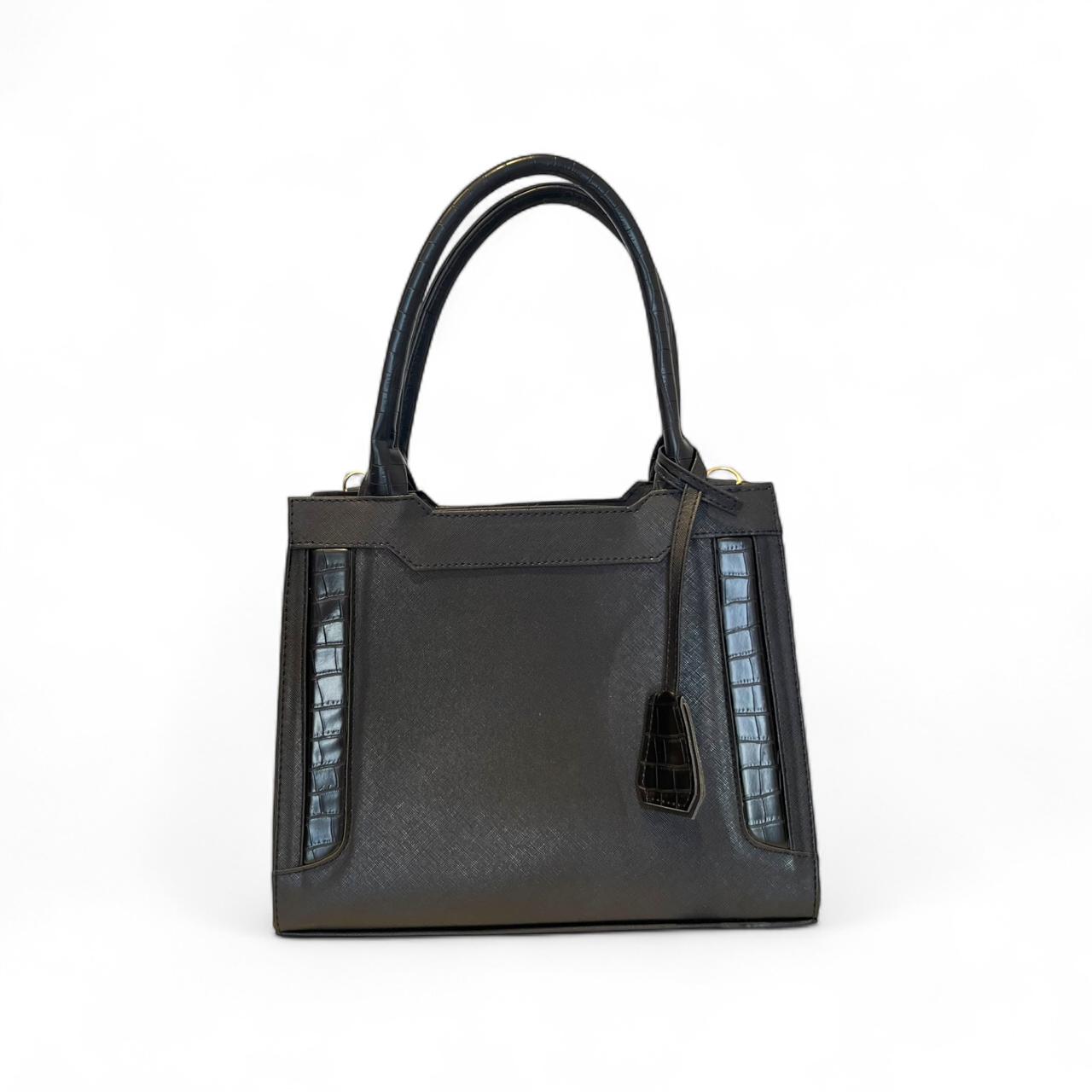 LILI - Bolsa mediana elegante con detalles tipo cocodrilo