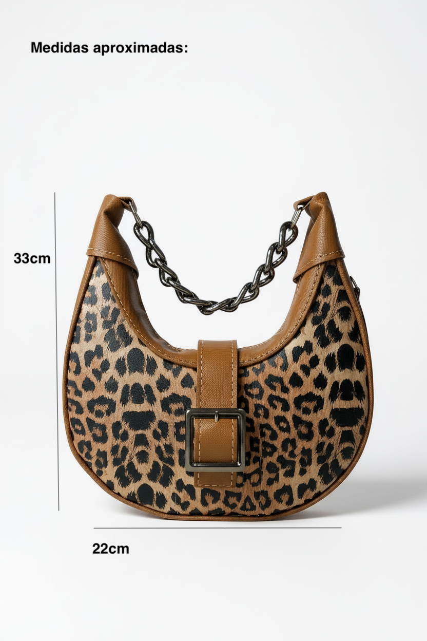 ZAFIRA - Bolsa tipo media luna hobo con estampado casual o eventos