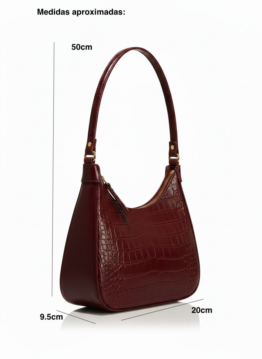 Bolso mini croco de hombro para mujer – MARBELLA