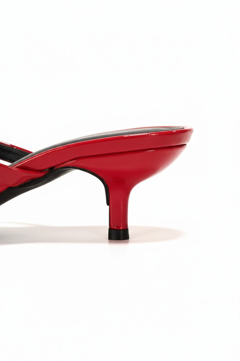 NIZA - Zapatilla thong abierta y desatalonada de tacón bajo