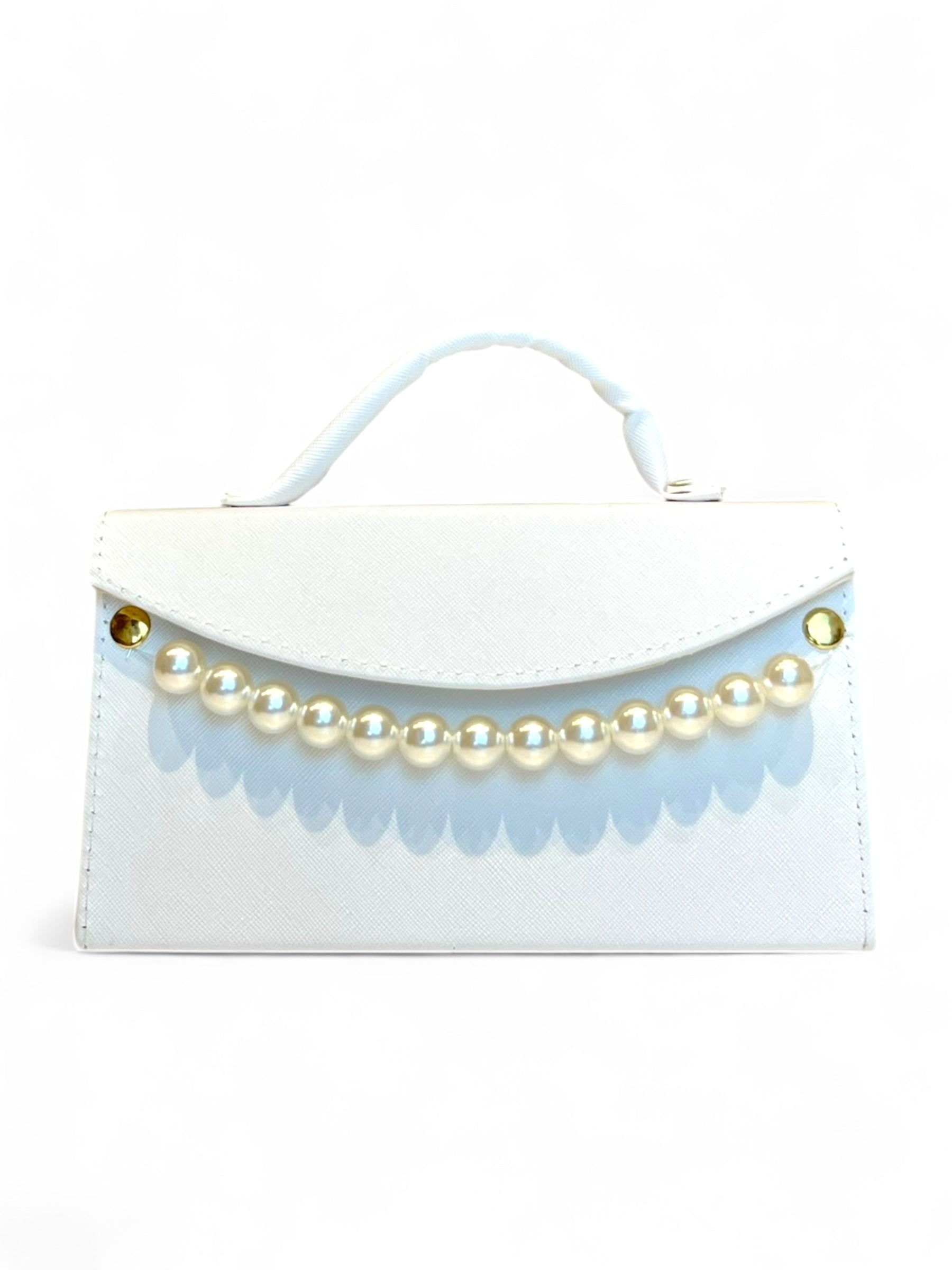 VENECIA - Bolso mini con detalle de perlas y asa estructurada.