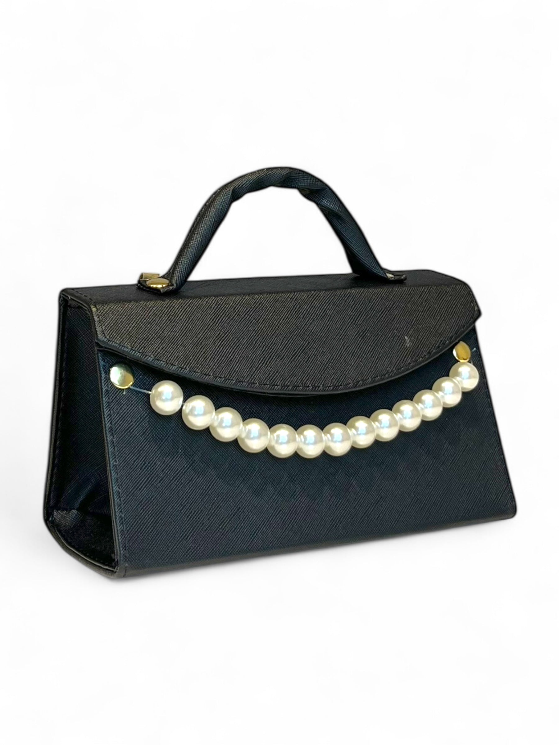 VENECIA - Bolso mini con detalle de perlas y asa estructurada.