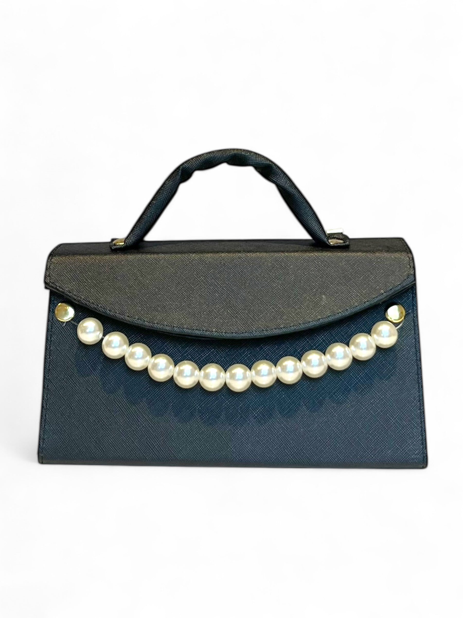 VENECIA - Bolso mini con detalle de perlas y asa estructurada.