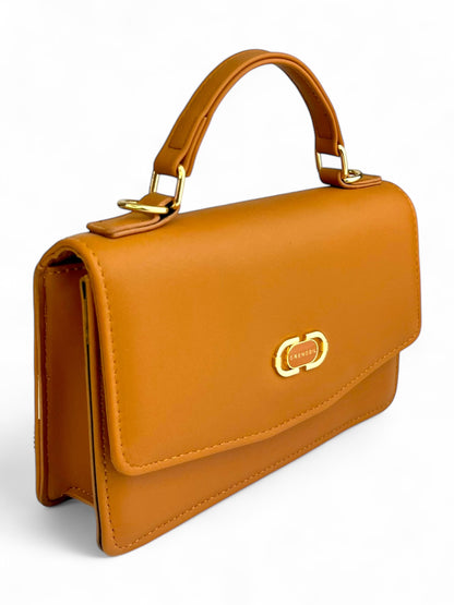 Bolso tipo cartera mate liso con correa larga y monederos