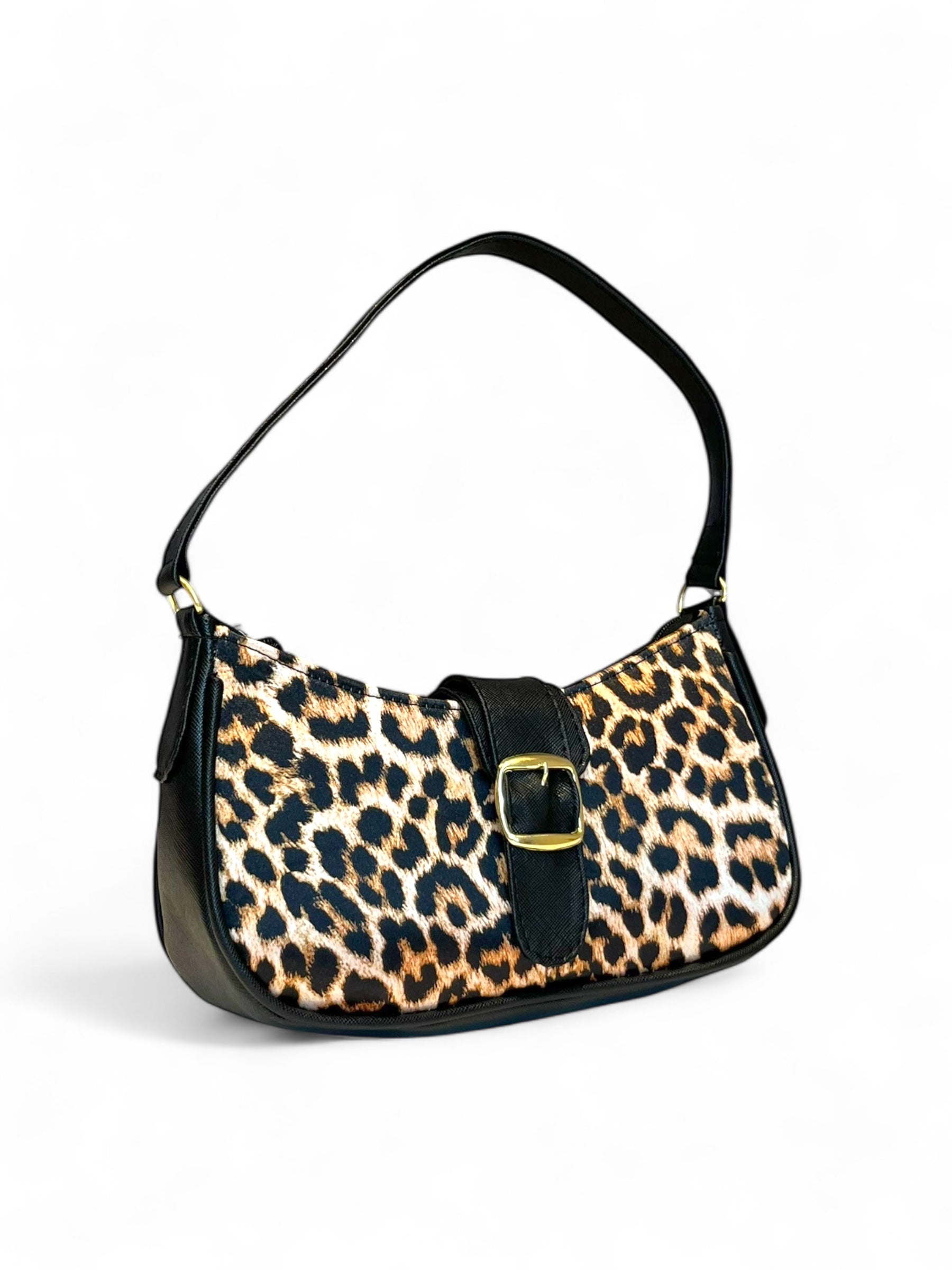 LISBOA – Bolso mini de hombro estilo Hobo con estampado animal print
