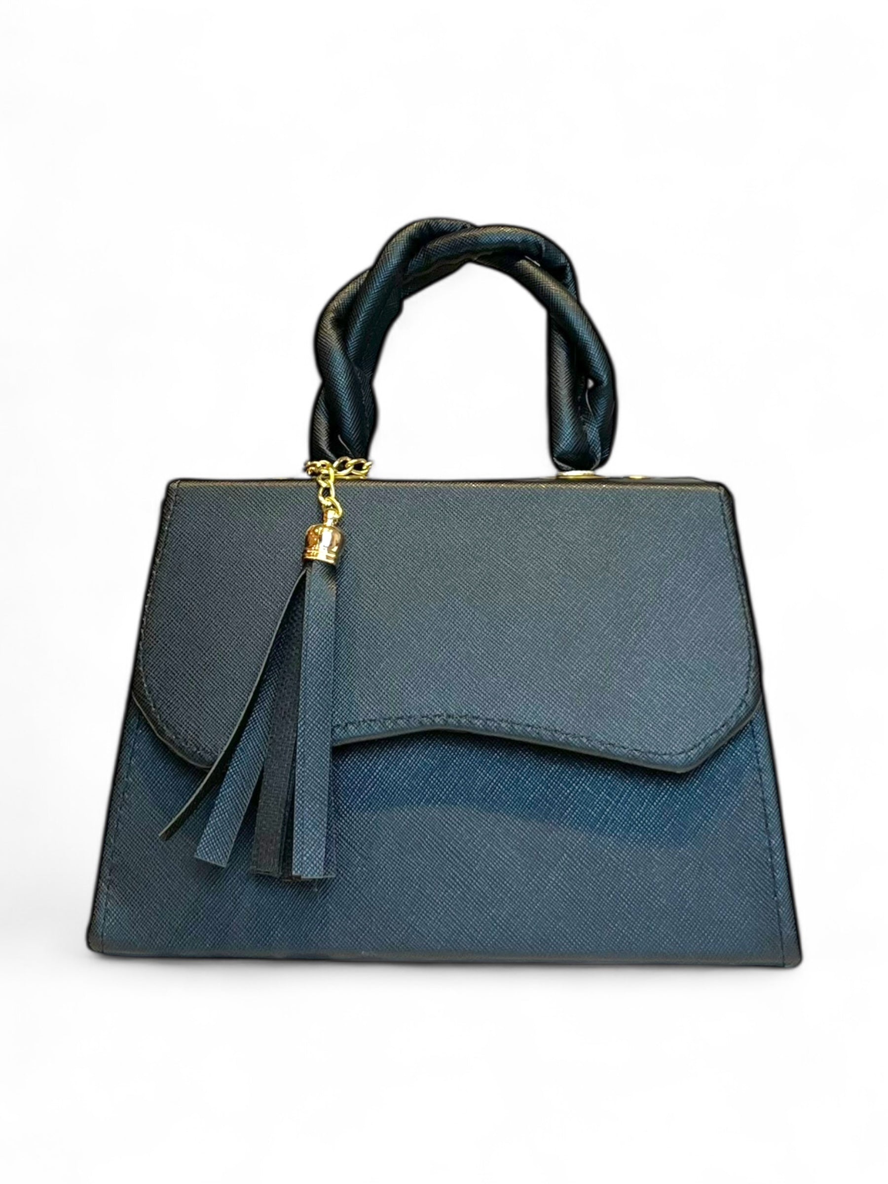 ROMA – Bolso mini elegante con asa trenzada y borla decorativa