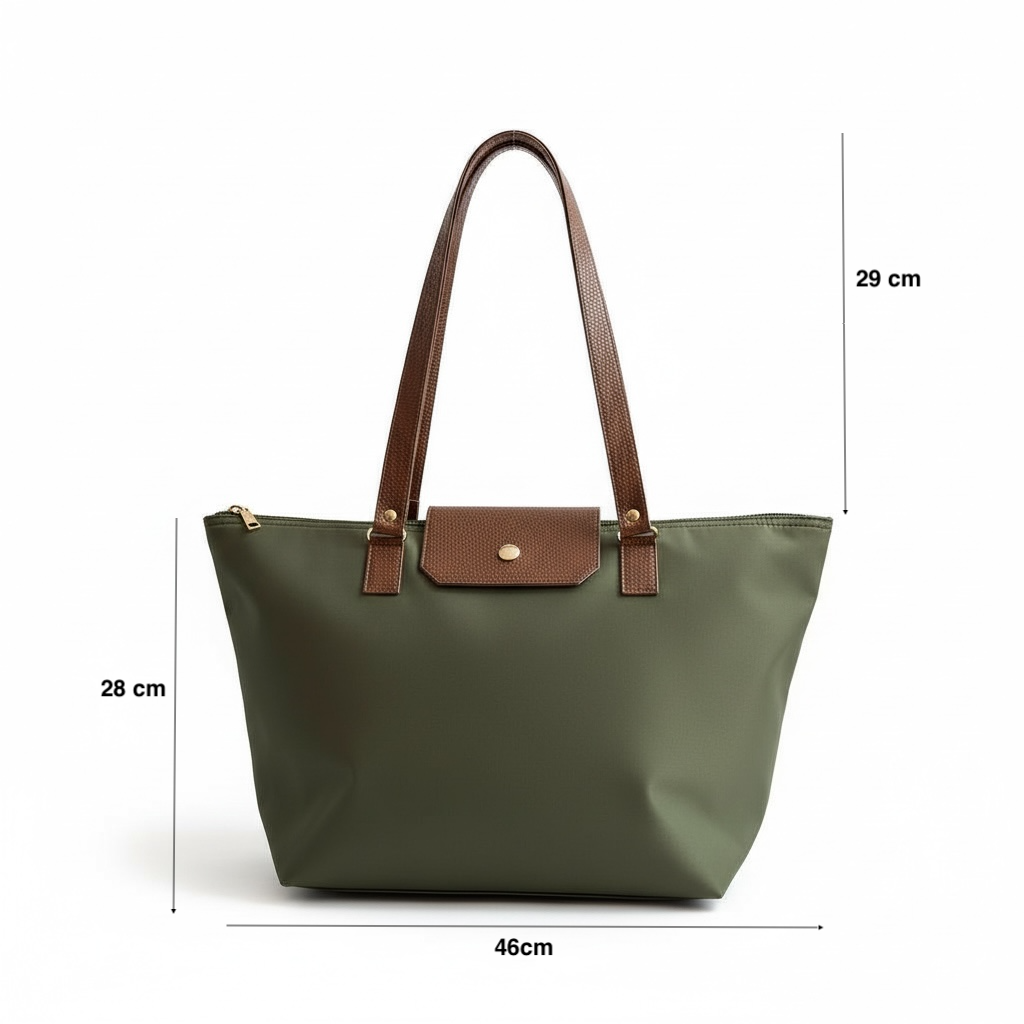 TULUM – Bolsa tipo tote con asas en contraste y cierre superior