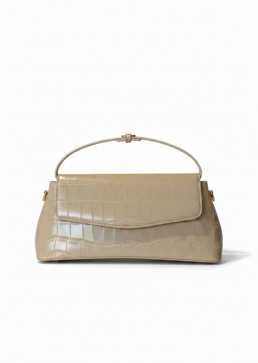 Bolsa tipo croc con solapa y doble correa desmontable - SAVANNA