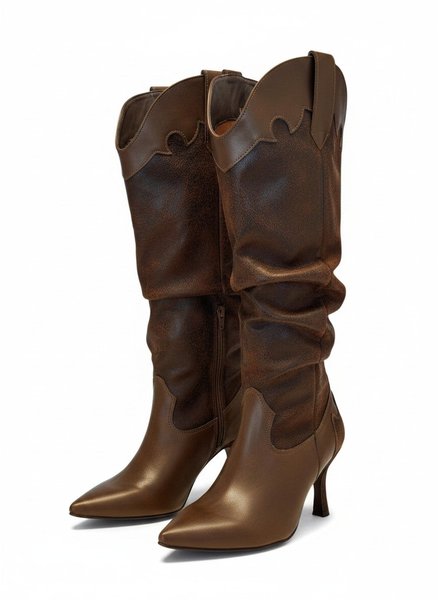Bota vaquera de tacon alta para mujer – SEDONA