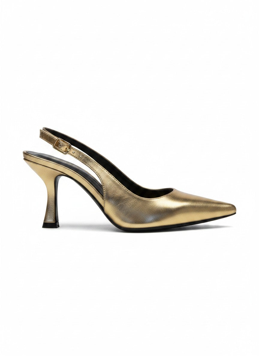 Zapatilla cerrada slingback charol tacón aguja - VELVET