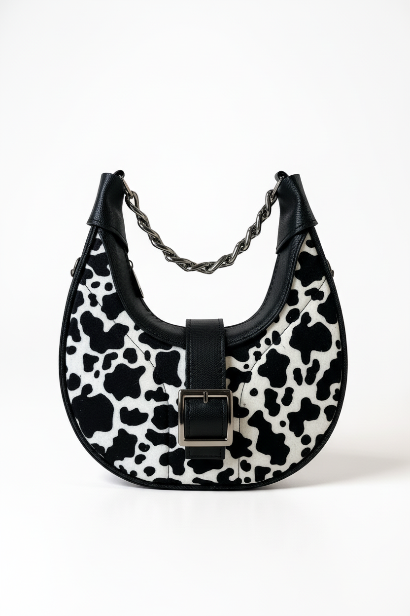 ZAFIRA - Bolsa tipo media luna hobo con estampado casual o eventos