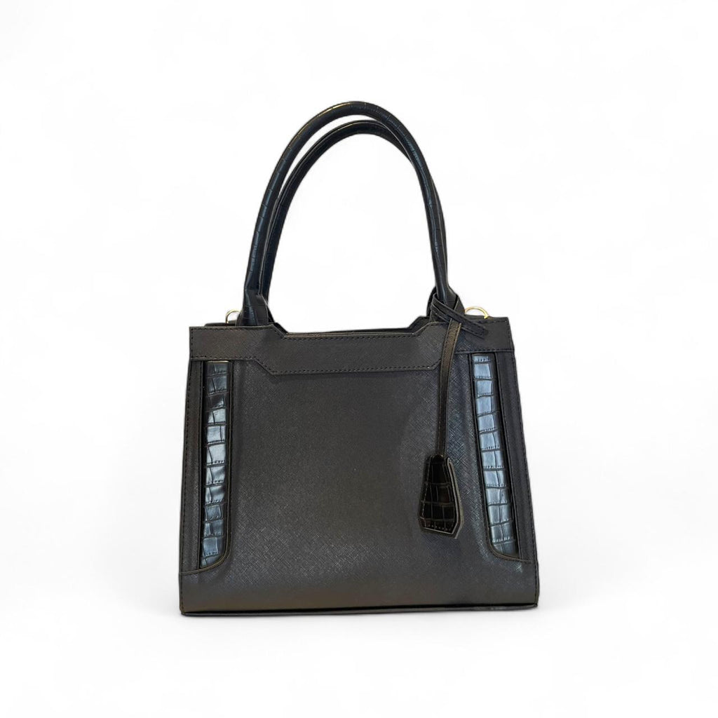 LILI - Bolsa mediana elegante con detalles tipo cocodrilo