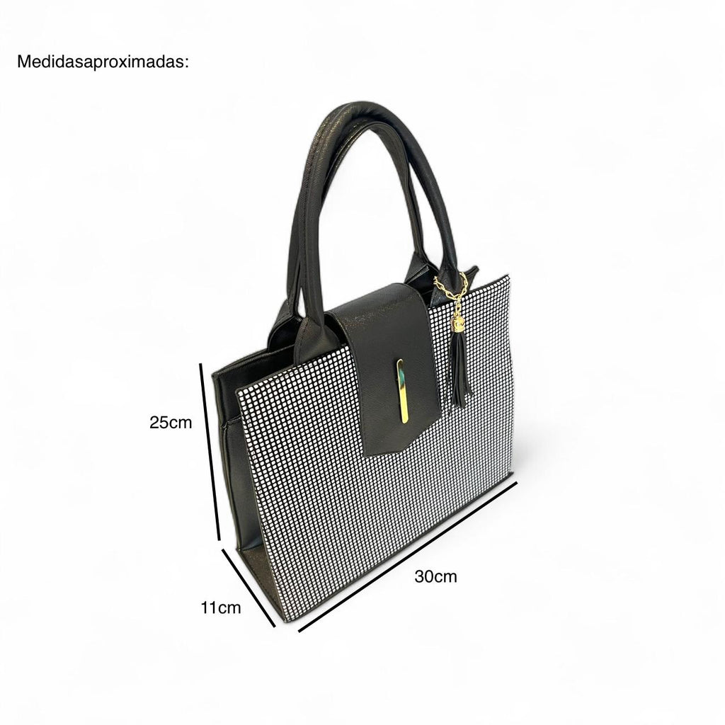 KENI - Bolso de mano estructurado con correa larga ajustable