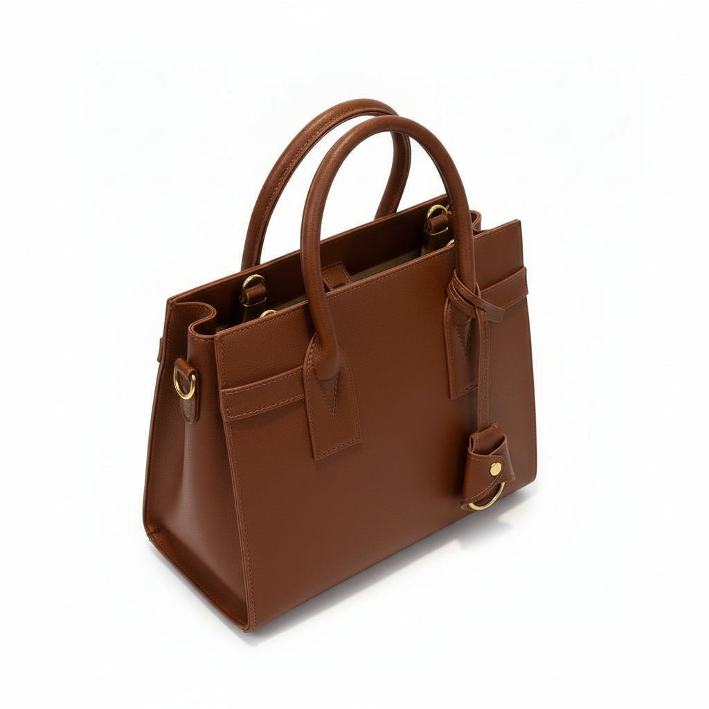 ZARAE - Bolsa Grande Estructurada  con Charm Decorativo