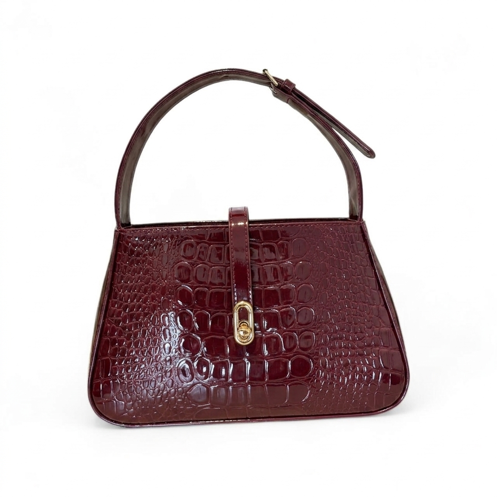 ALLEGRE - Bolsa Mediana  Croco Brillo
