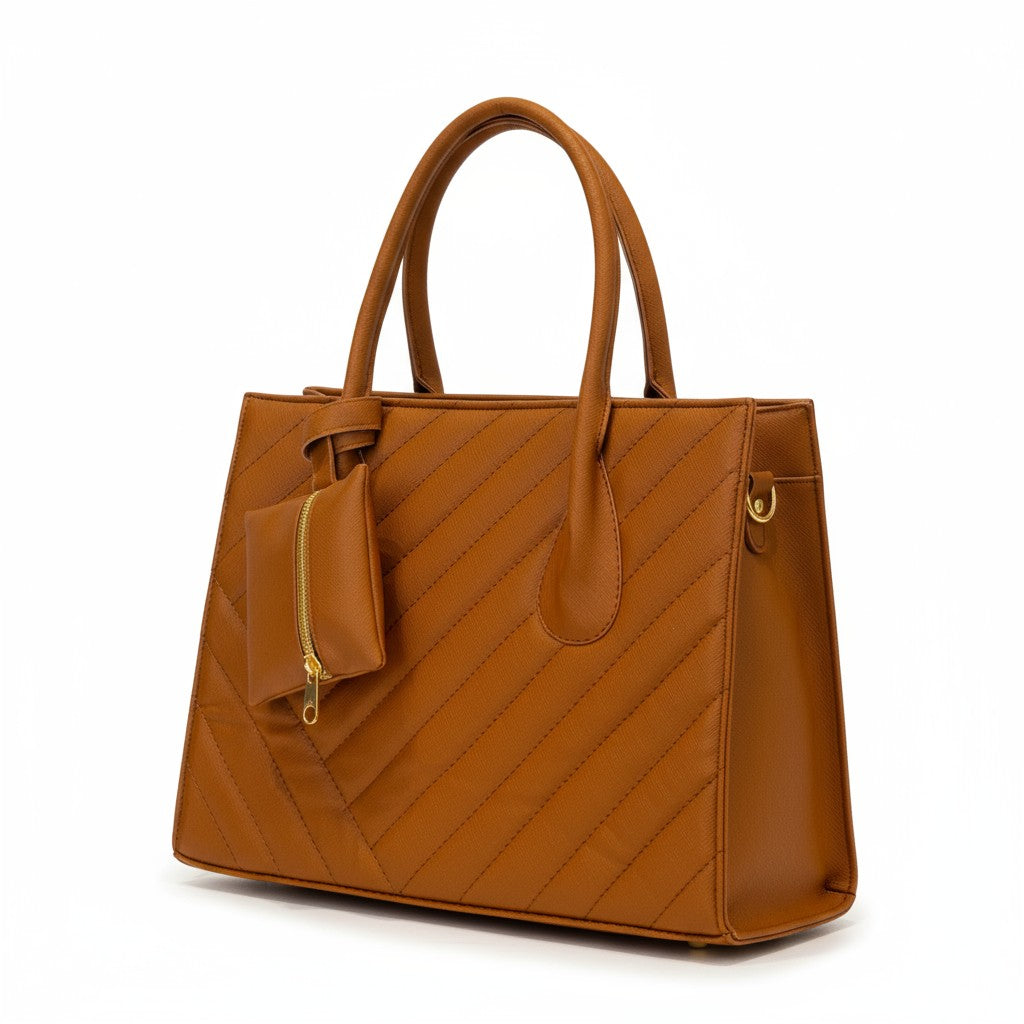 SABINA – Bolsa tote acolchada con monedero