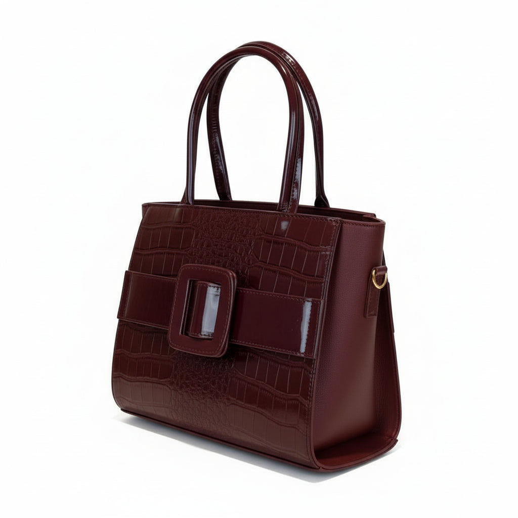 LUTRO - Bolsa estructurada con doble asa fija y anclajes laterales.