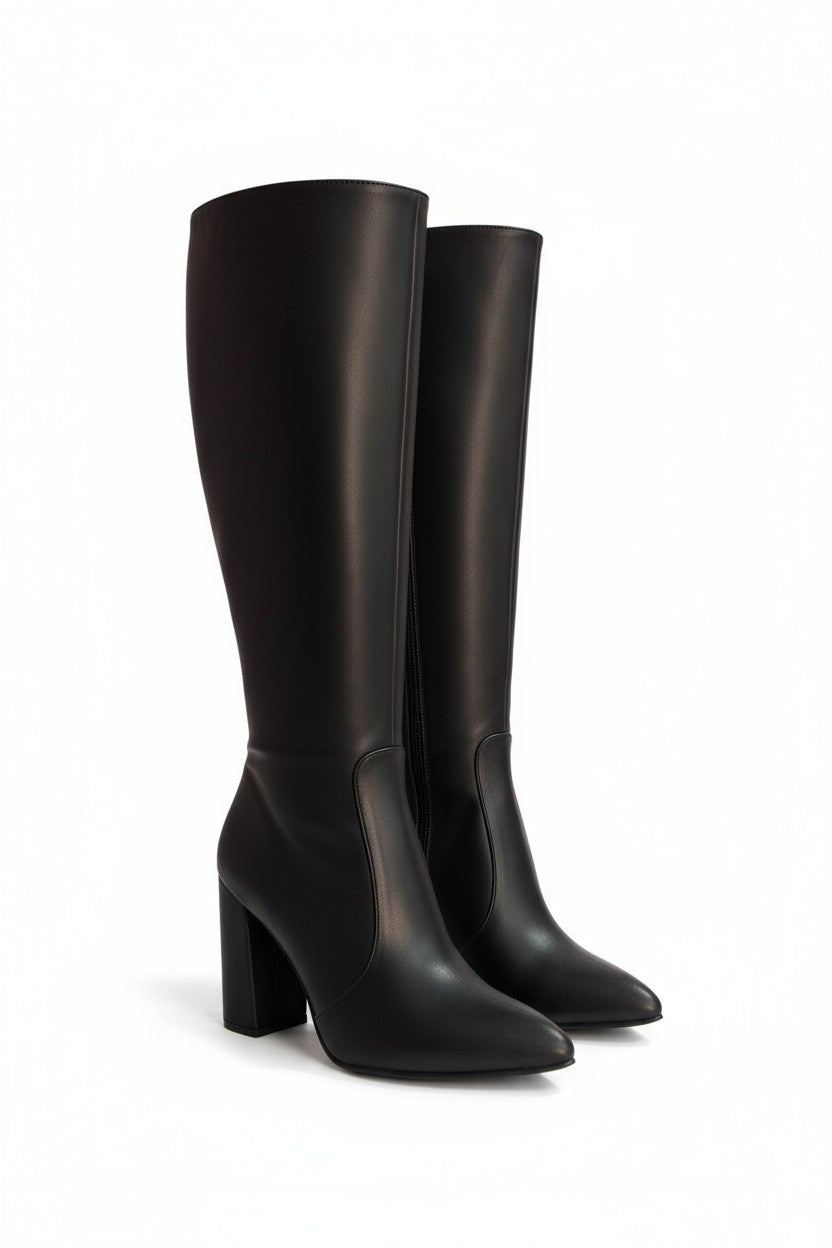 ATENA – Bota de caña alta a la rodilla de tacón