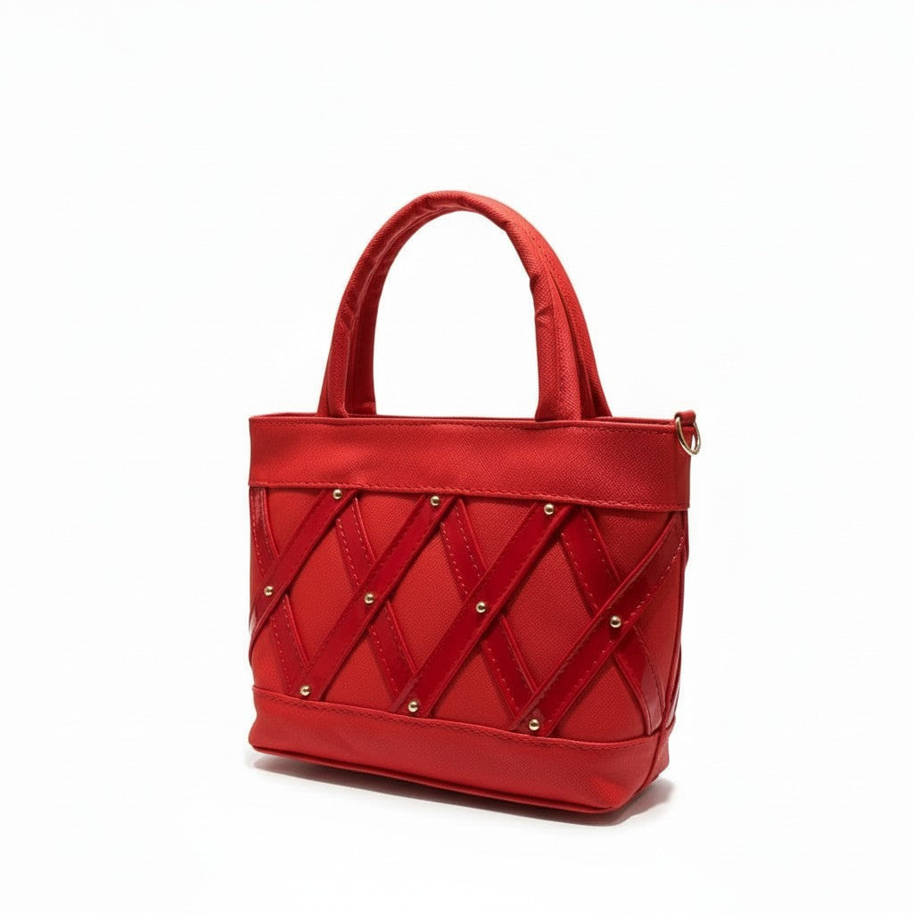 CELINA - Bolsa mini de doble asa de diseño trenzado