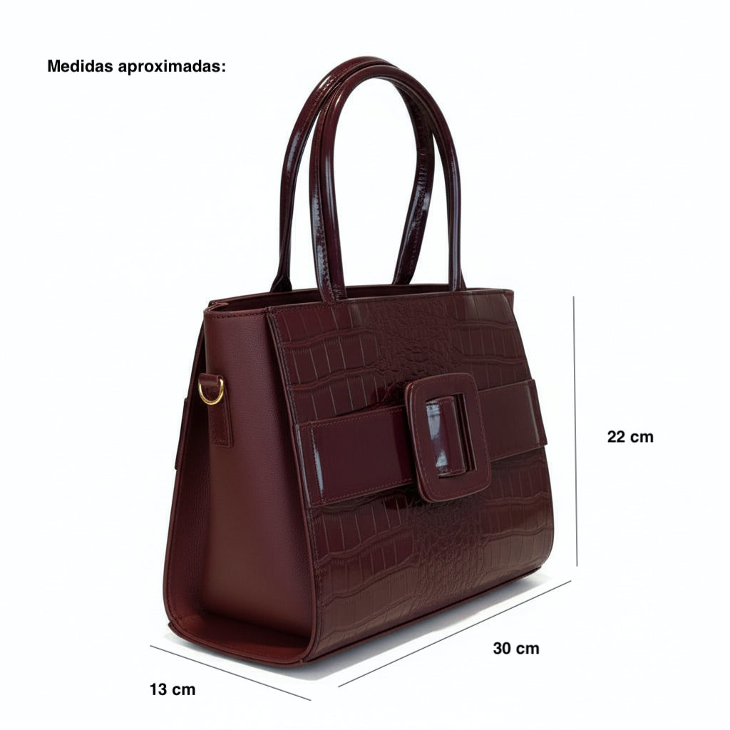 LUTRO - Bolsa estructurada con doble asa fija y anclajes laterales.