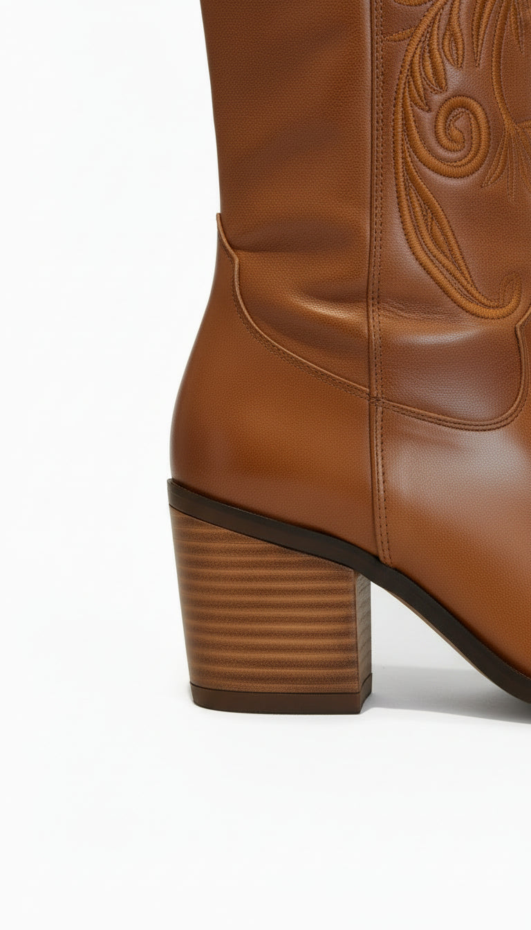 SONORA – Bota alta western casual para uso diario y evento