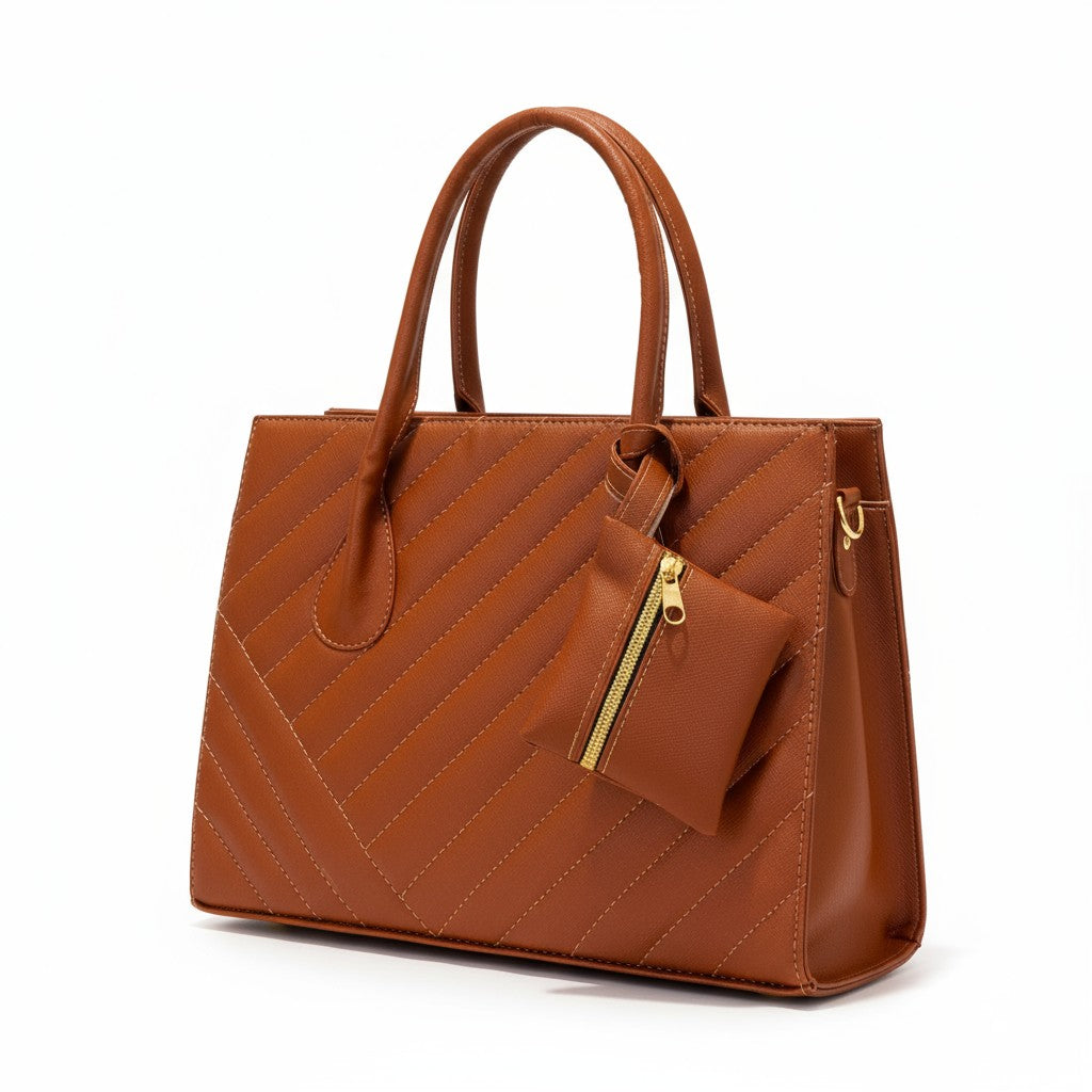 SABINA – Bolsa tote acolchada con monedero