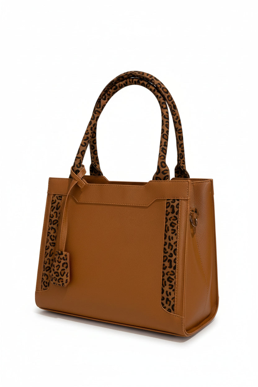 SAHARA – Bolsa de mano mediana animal print uso diario, casual o oficina