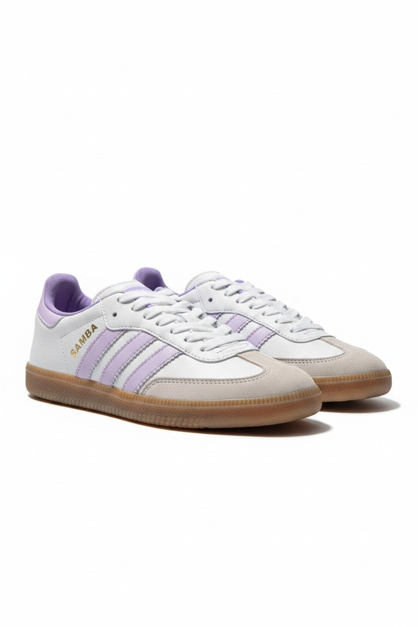 DUBLÍN – Tenis planes casuales de mujer blanco con lila