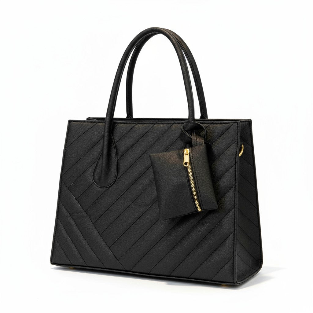 SABINA – Bolsa tote acolchada con monedero